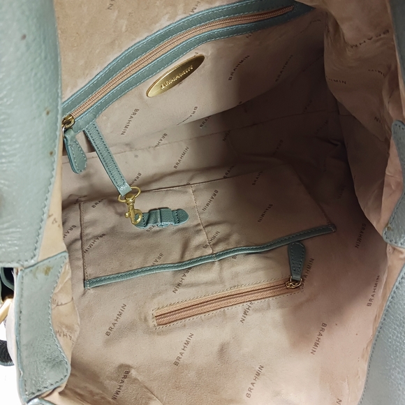 Brahmin green pebbled leather shoulders bag - Picture 8 of 16